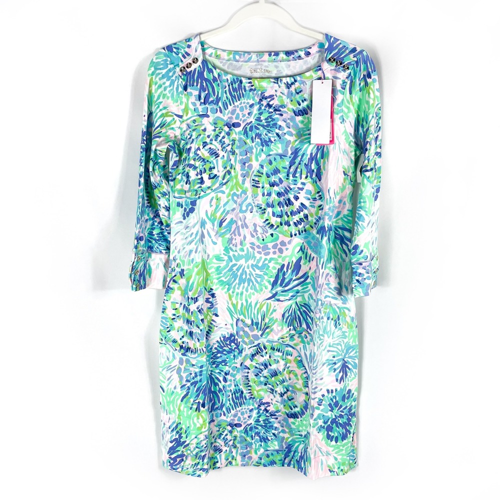 Lilly Pulitzer UPF 50+ Sophie Dress Shell of A Party Print Buttons‎ Size S - Picture 2 of 9